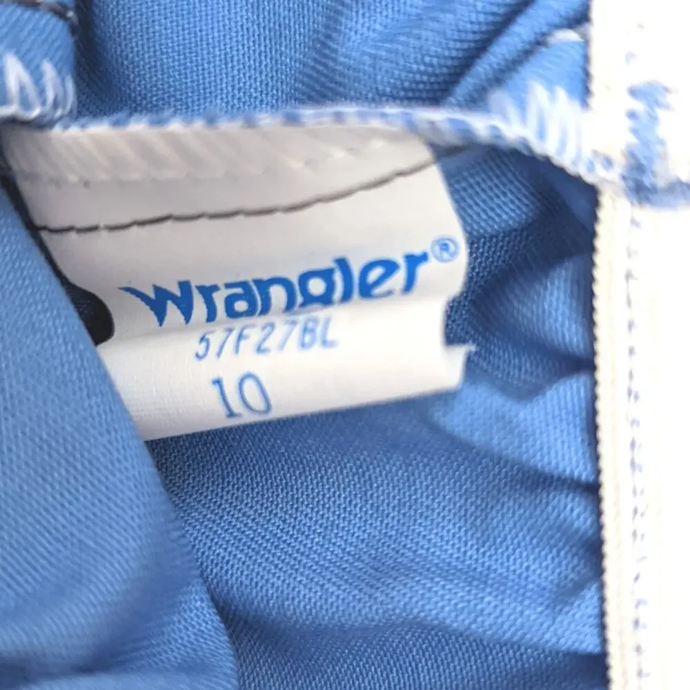 Vintage Wrangler Shorts Girl's Sz 7 Blue Track 80s Basic Classic Everyday Summer